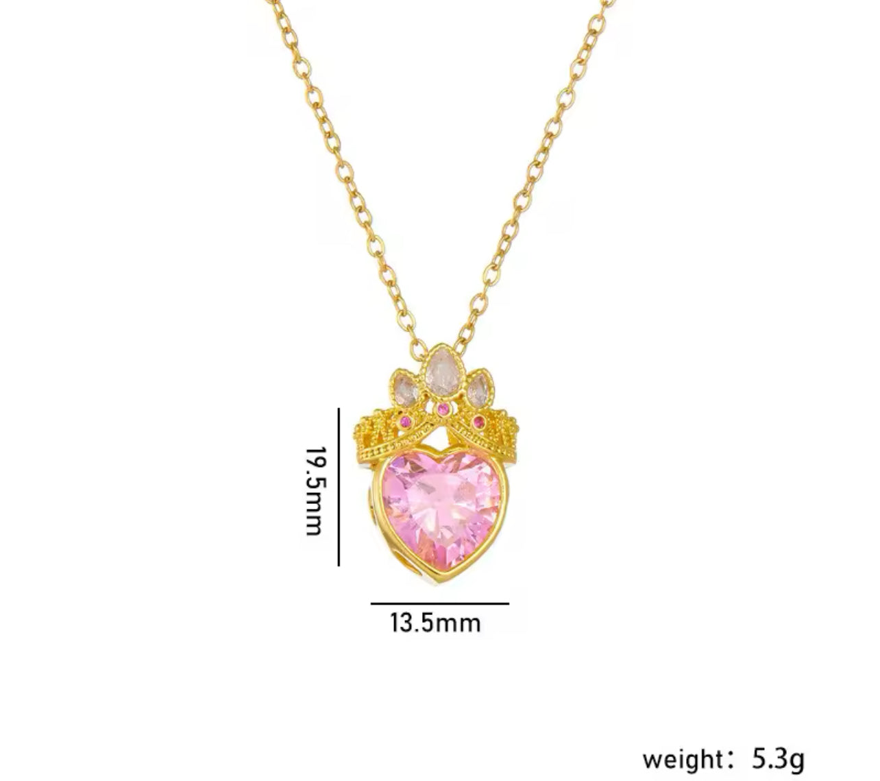 COLLAR CADENA CORONA RAPUNZEL CRISTALES DE CIRCONIA