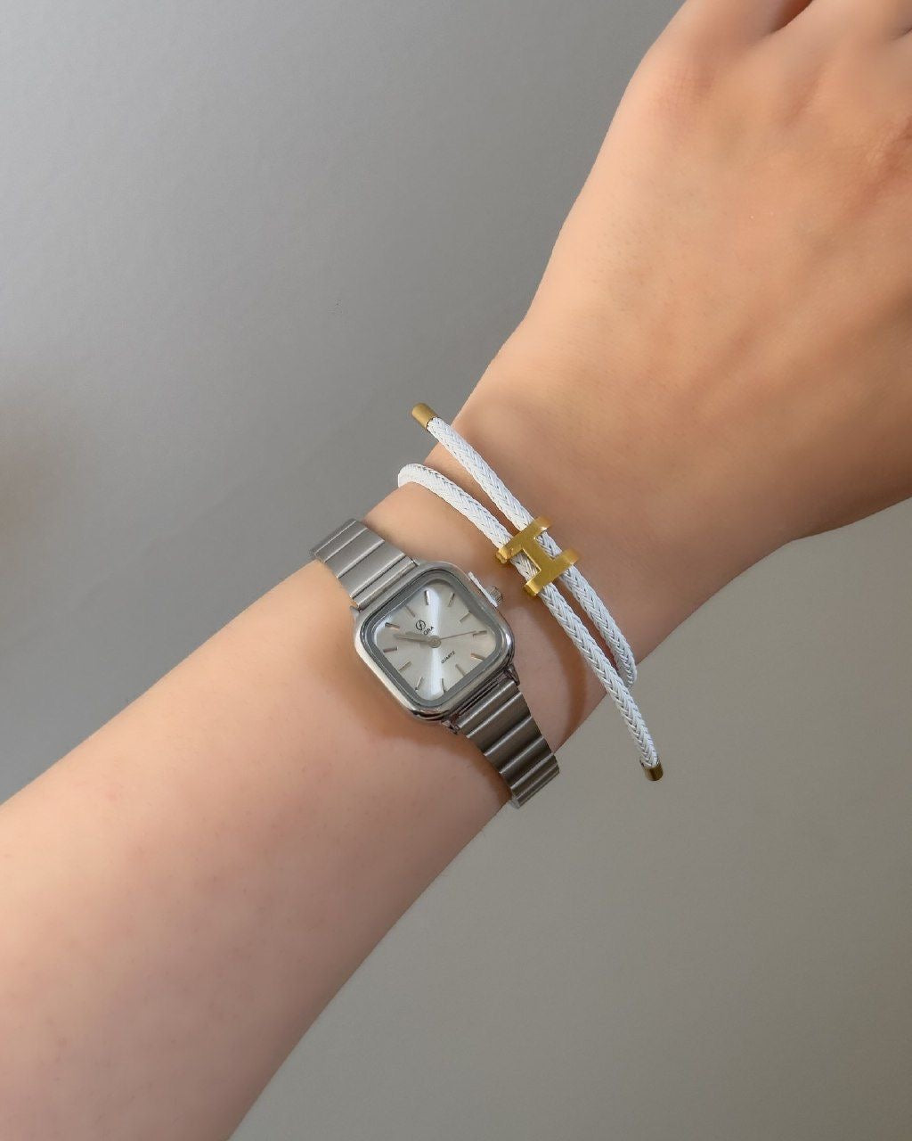 BRAZALETE LEATHER FEMENINO ELEGANTE ACERO INOXIDABLE