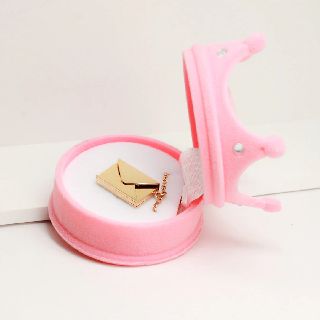 CAJA DE REGALO CORONA PRINCESA  TERCIOPELO PEQUEÑA