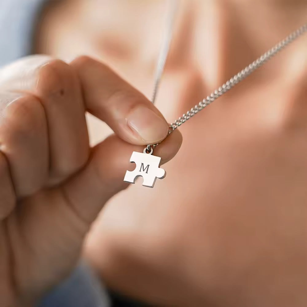 COLLARES ROMPECABEZA PUZZLE MINIMALISTAS PERSONALIZADOS