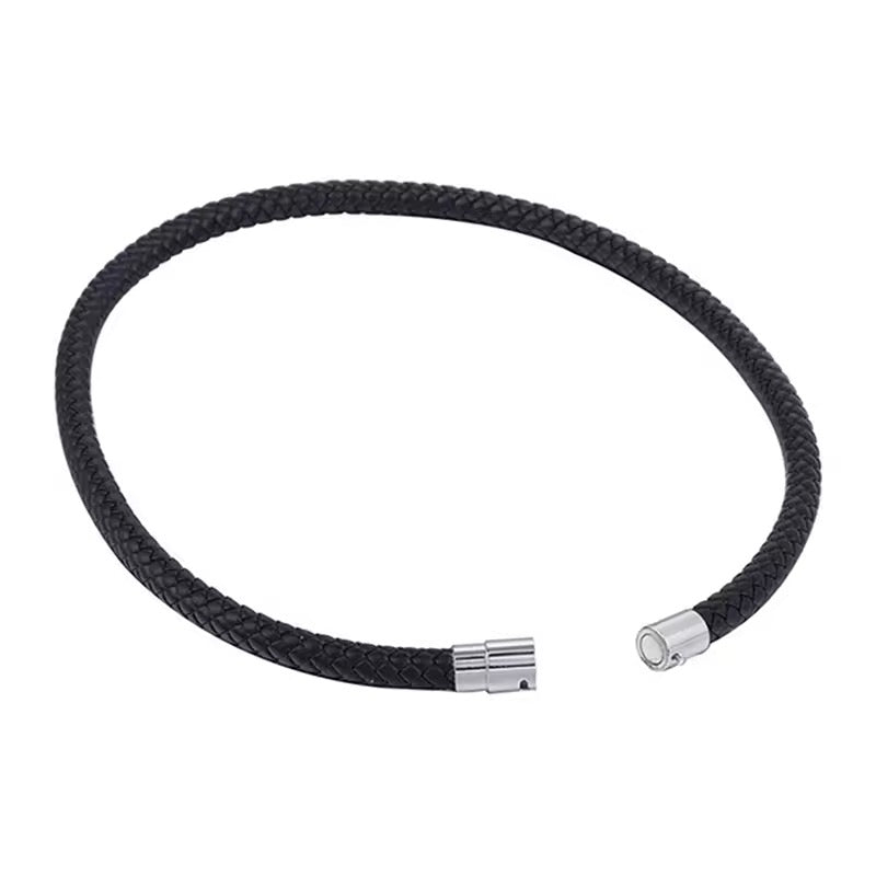 CHOCKER GARGANTILLA DE CUERO TRENZADA UNISEX PUNK