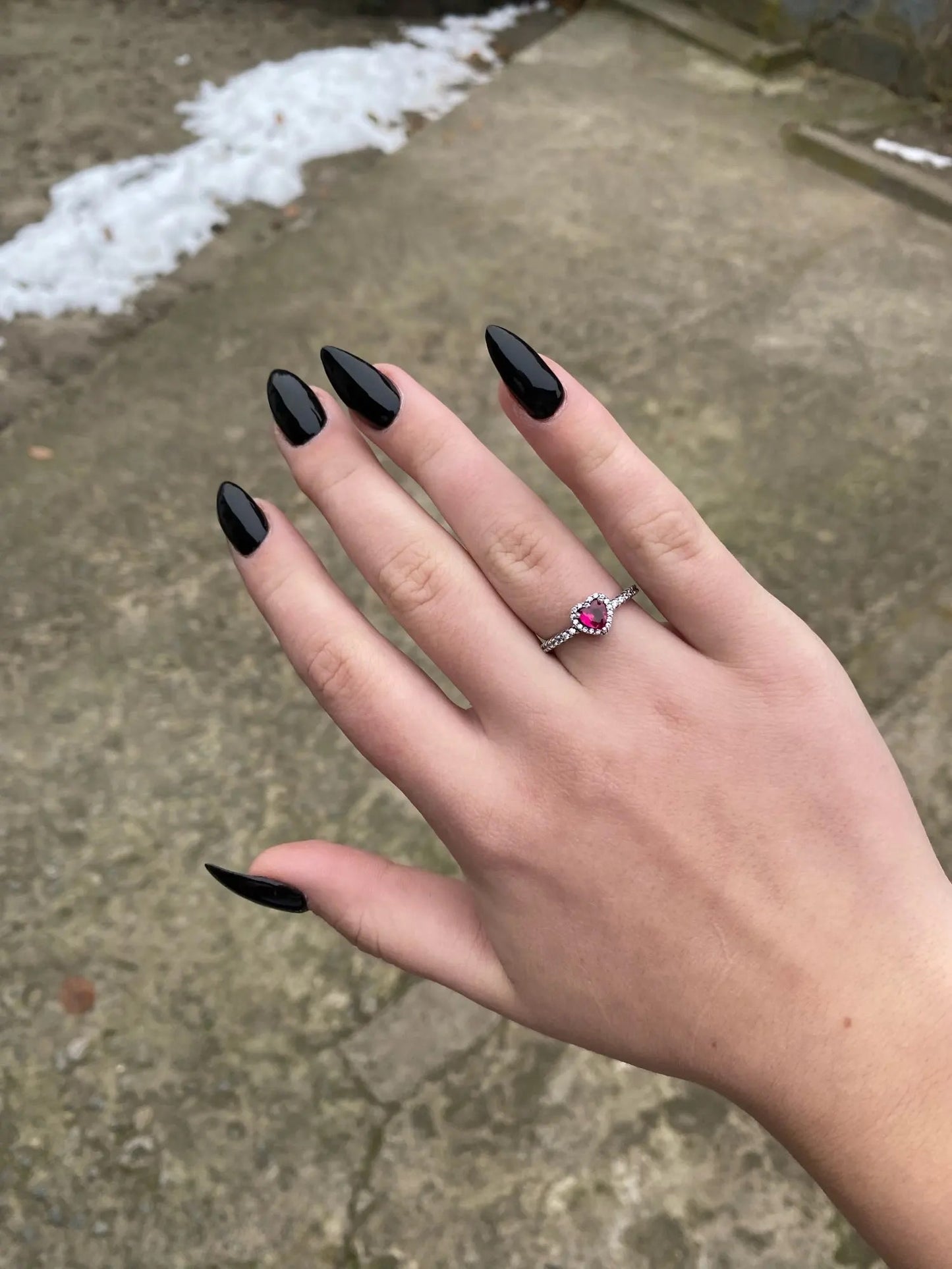ANILLO CORAZÓN CRISTAL CIRCONITA MINIMALISTA ESTILO PANDORA