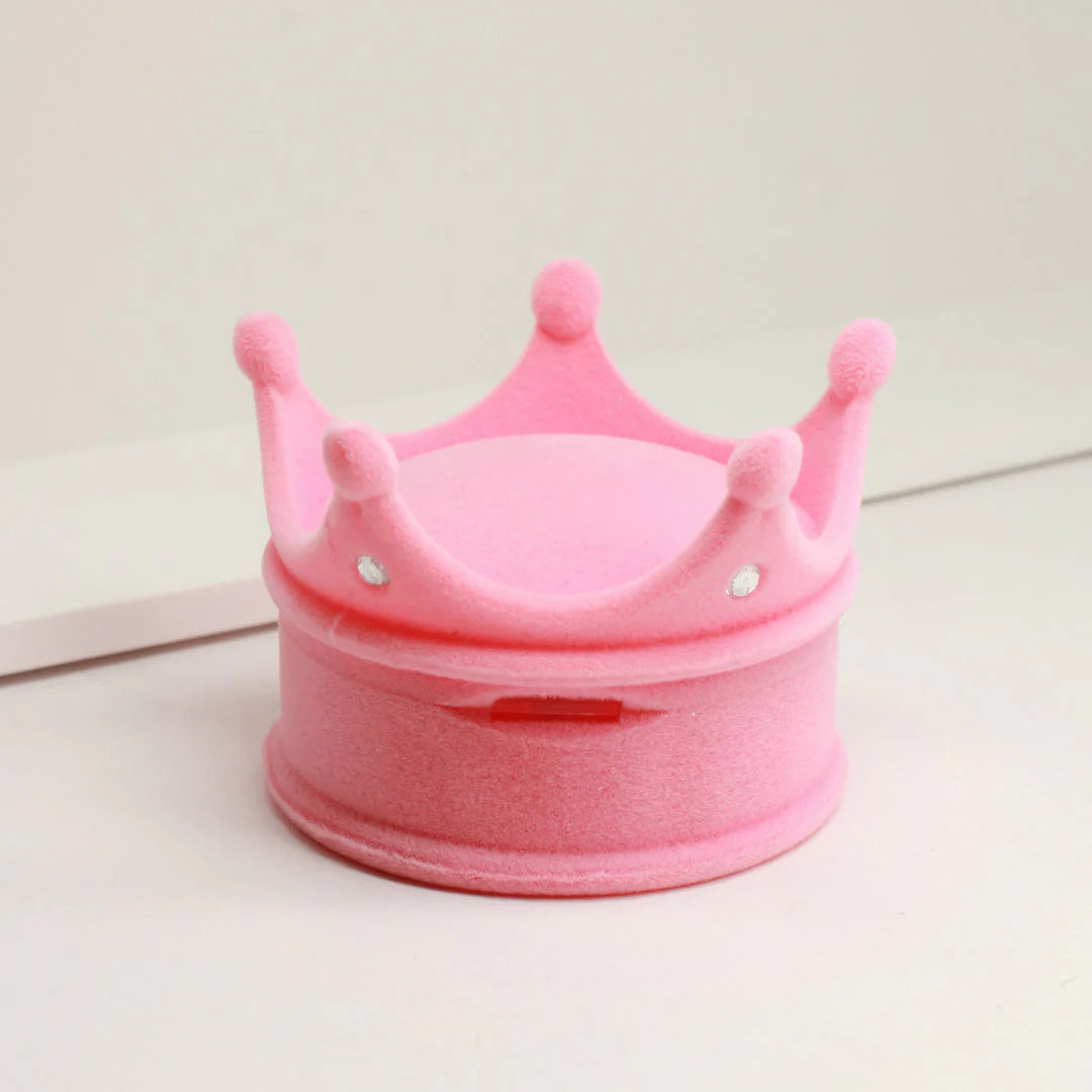 CAJA DE REGALO CORONA PRINCESA  TERCIOPELO PEQUEÑA