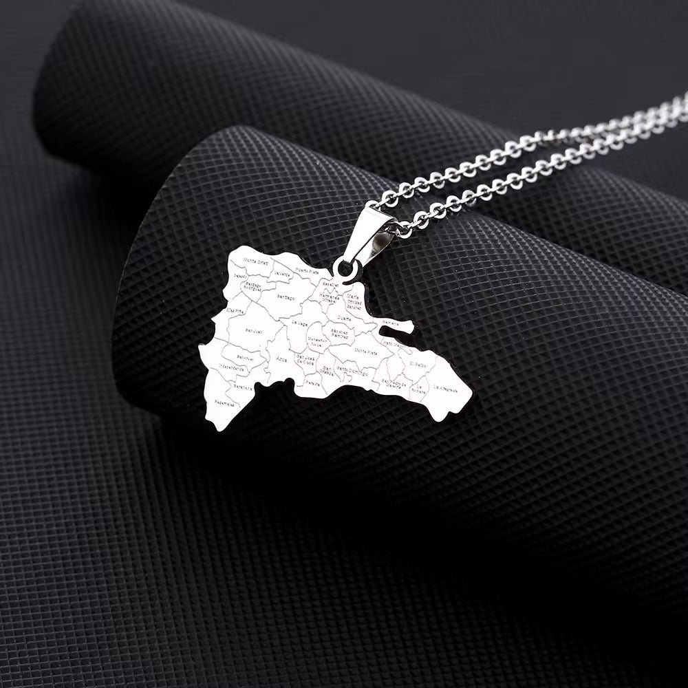 COLLAR MAPA DOMINICANO REPÚBLICA DOMINICANA