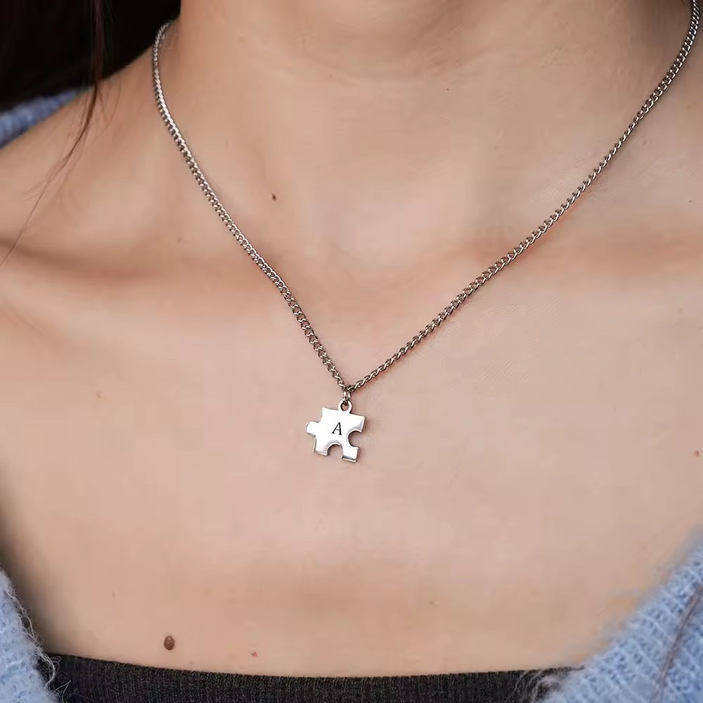 COLLARES ROMPECABEZA PUZZLE MINIMALISTAS PERSONALIZADOS