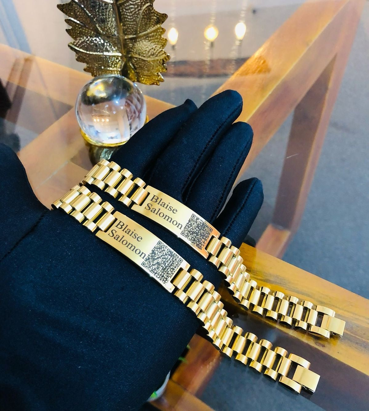 BRAZALETES ELEGANTES EN ACERO INOXIDABLE SOLIDO PERSONALIZADOS