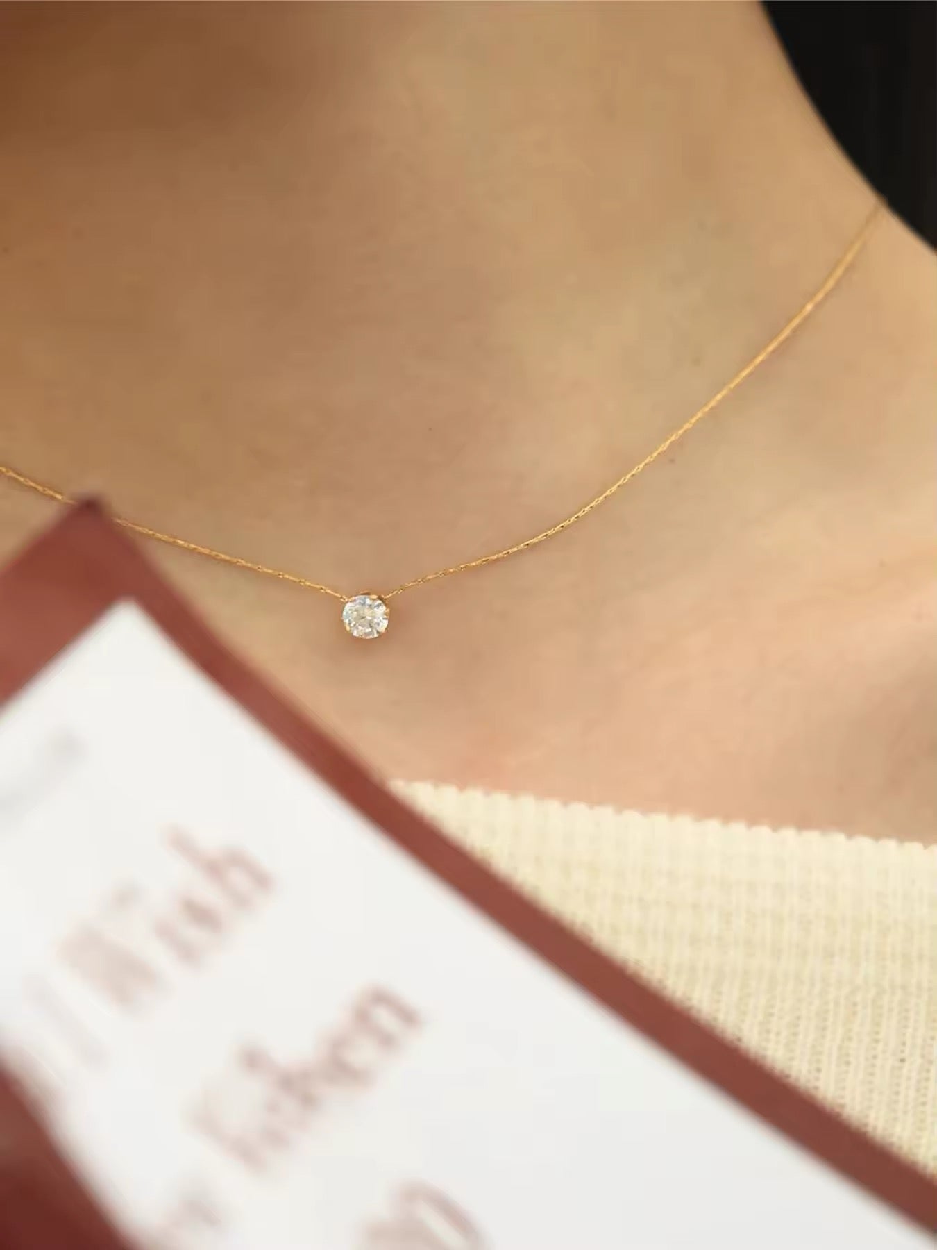 CADENA CHOCKER DELICADA CRISTAL MINIMALISTA