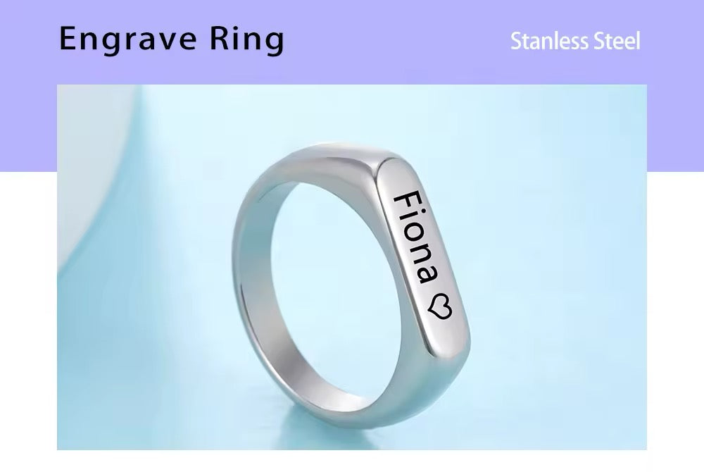 ANILLO PLACA MINIMALISTA PERSONALIZADO