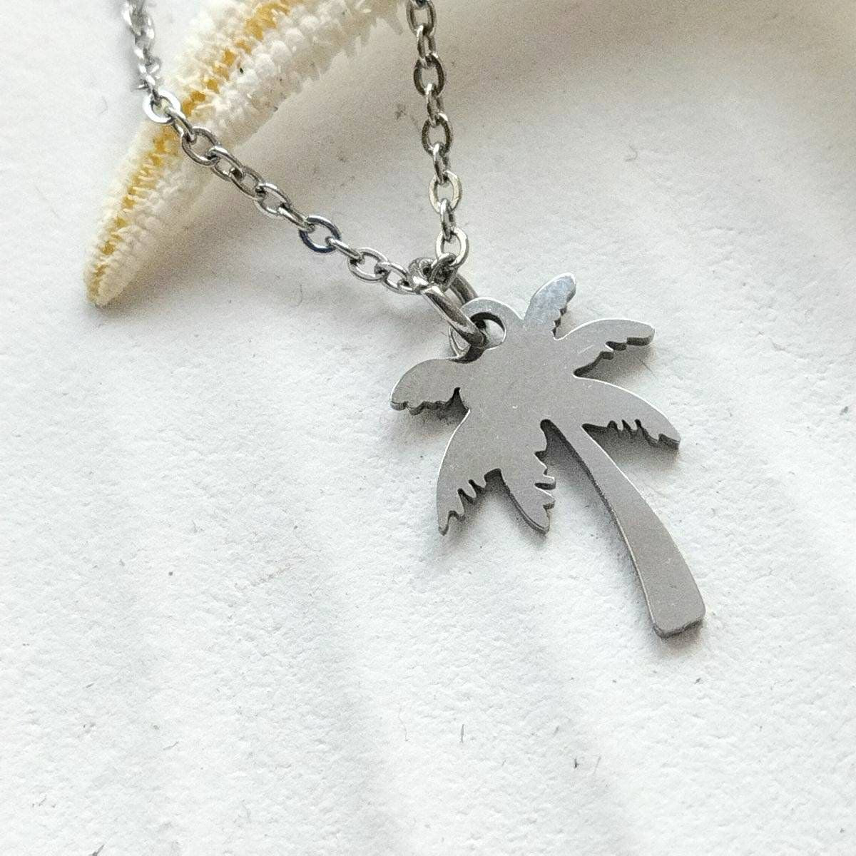 COLLAR ISLEÑA PALMERA ISLA MINIMALISTA