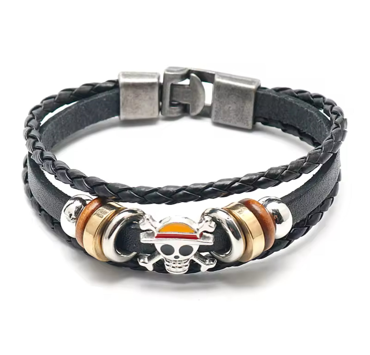 BRAZALETES ANIME ONE PIECE Y ATTACK ON TITAN LEATHER CUERO SINTÉTICO