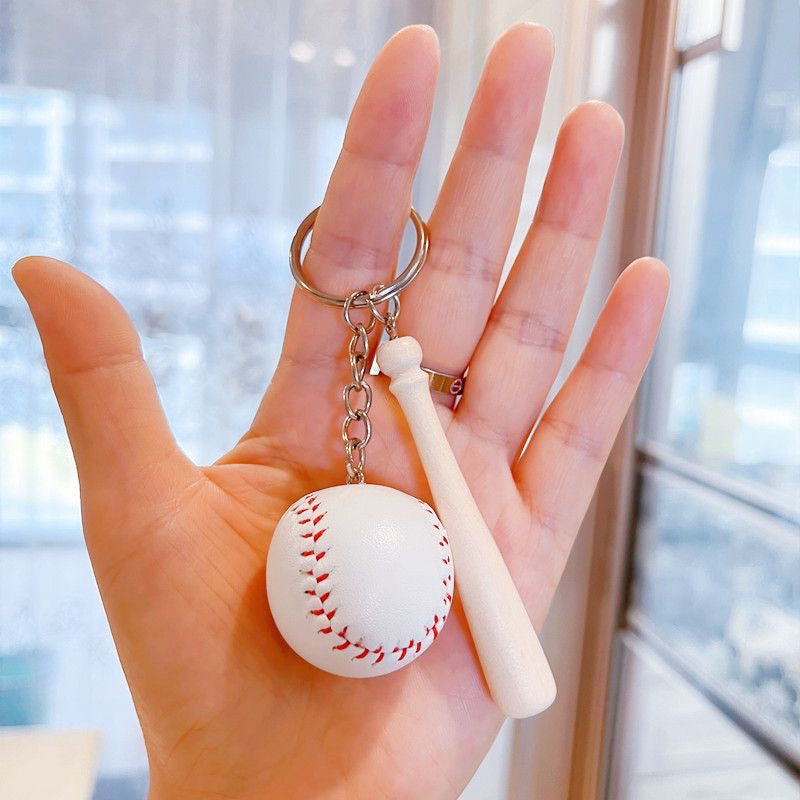LLAVEROS DE BEISBOL PERSONALIZABLES CUERO Y MADERA DEPORTE