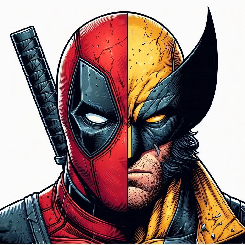 BRAZALETES DEADPOOL & WOLVERINE LOVE BFF