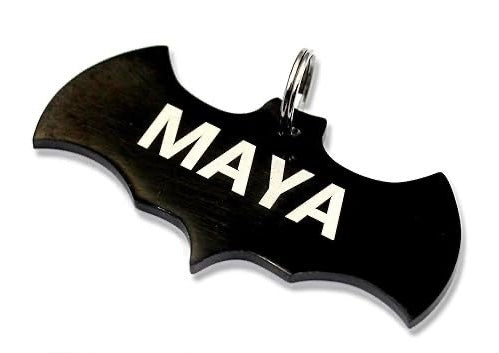 COLLAR/ LLAVERO ACERO INOXIDABLE BATMAN TAG DE MASCOTA
