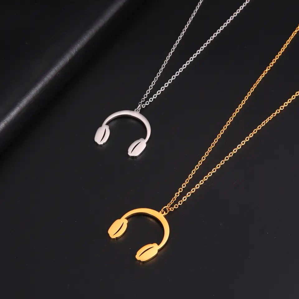 COLLAR AURICULARES DISEÑO MUSICAL UNISEX