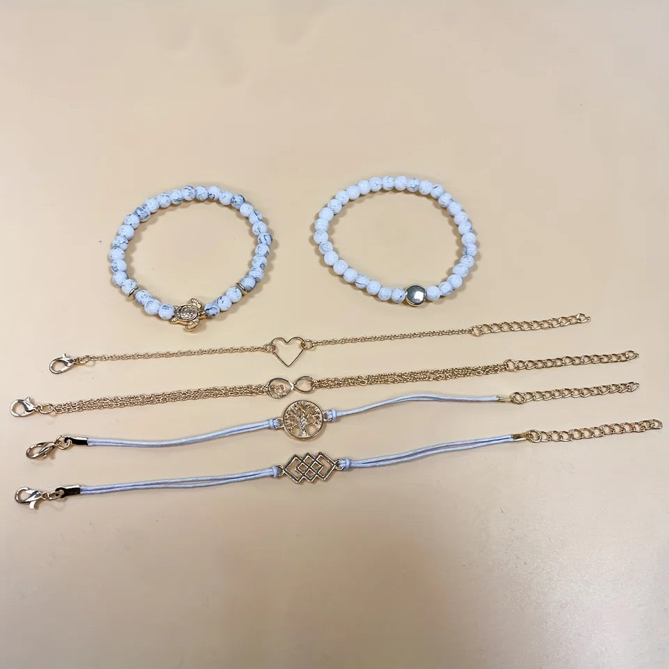 SET DE BRAZALETES TRENDY COMBO ALEACIÓN