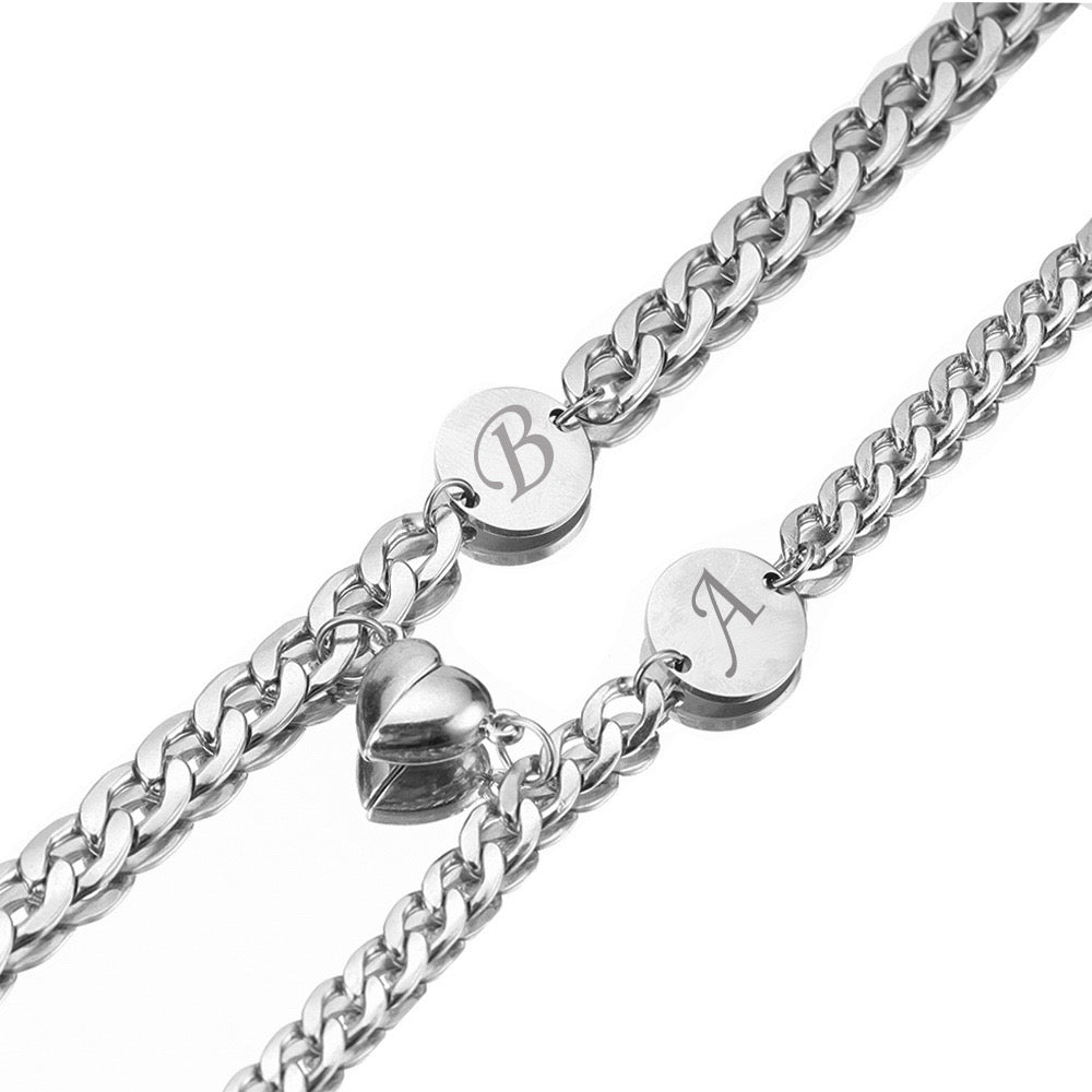 BRAZALETES MAGNÉTICOS CADENA CUBANA DE PAREJA