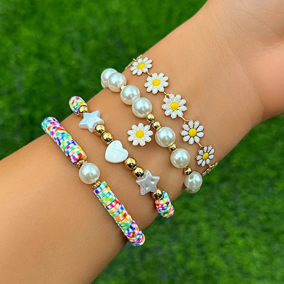SET DE BRAZALETES TRENDY COLORIDO COMBO