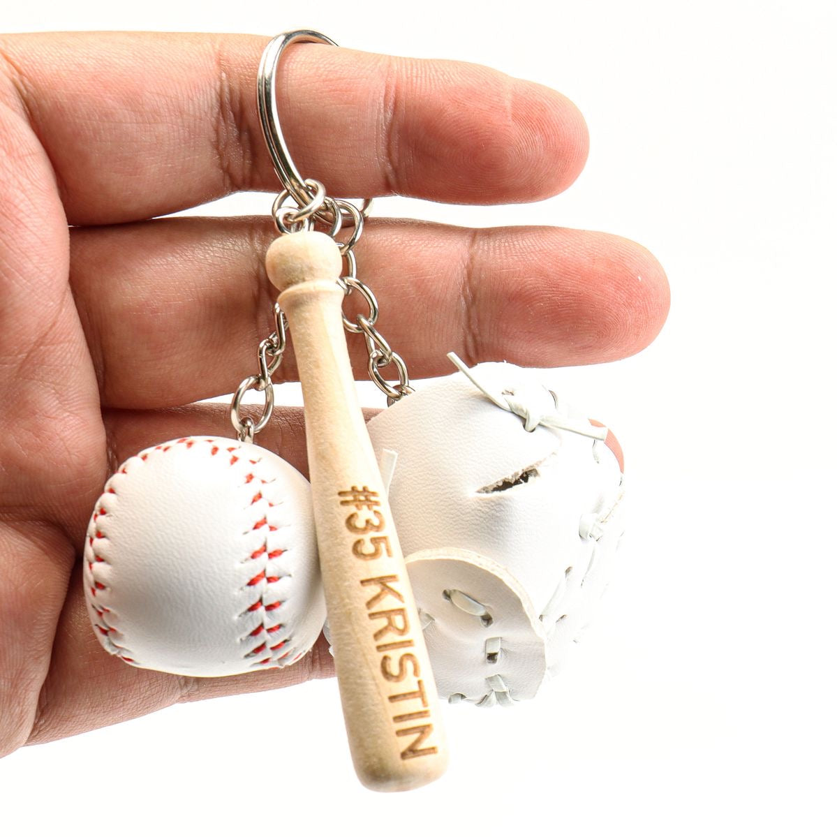 LLAVEROS DE BEISBOL PERSONALIZABLES CUERO Y MADERA DEPORTE