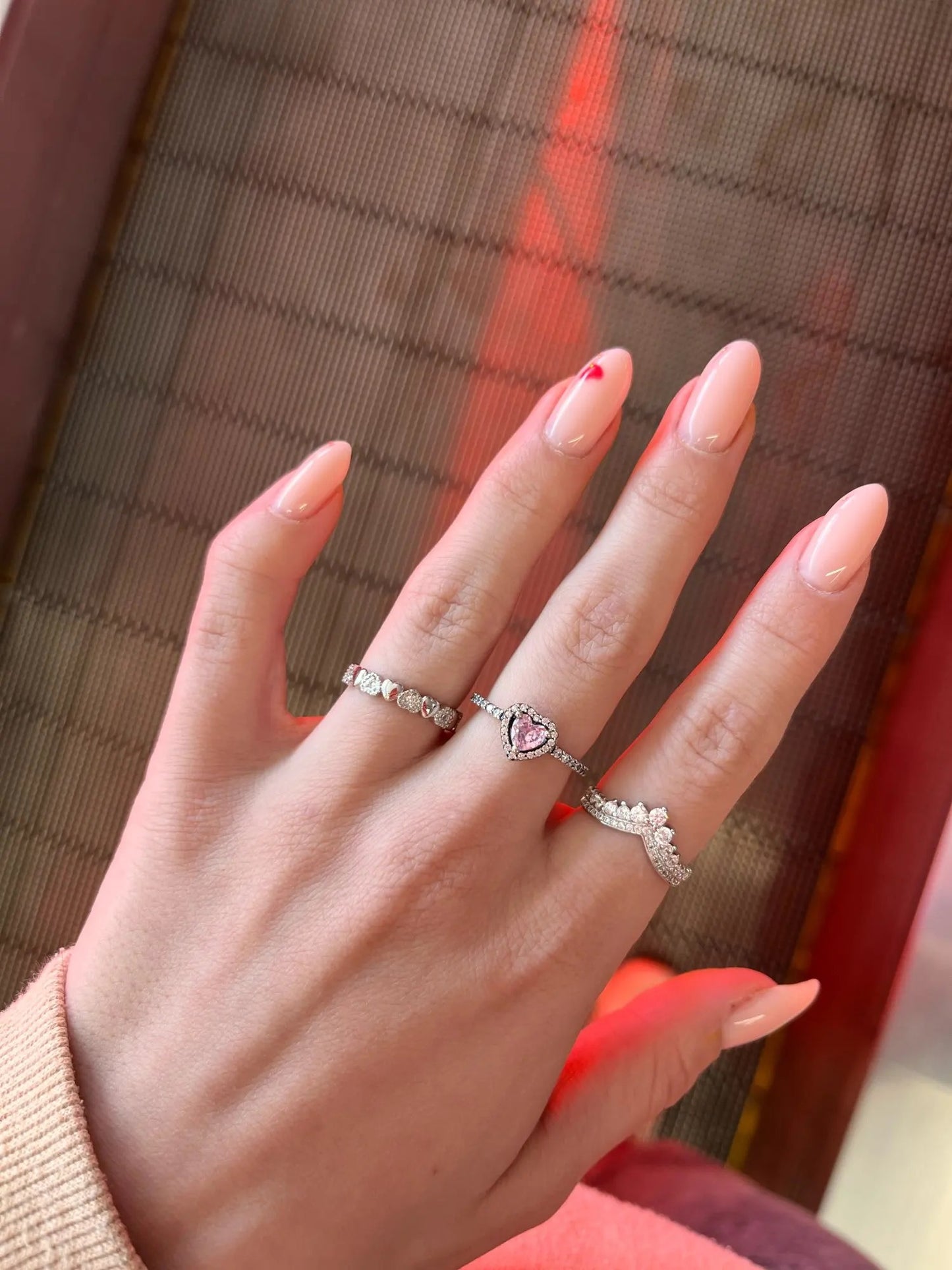 ANILLO CORAZÓN CRISTAL CIRCONITA MINIMALISTA ESTILO PANDORA