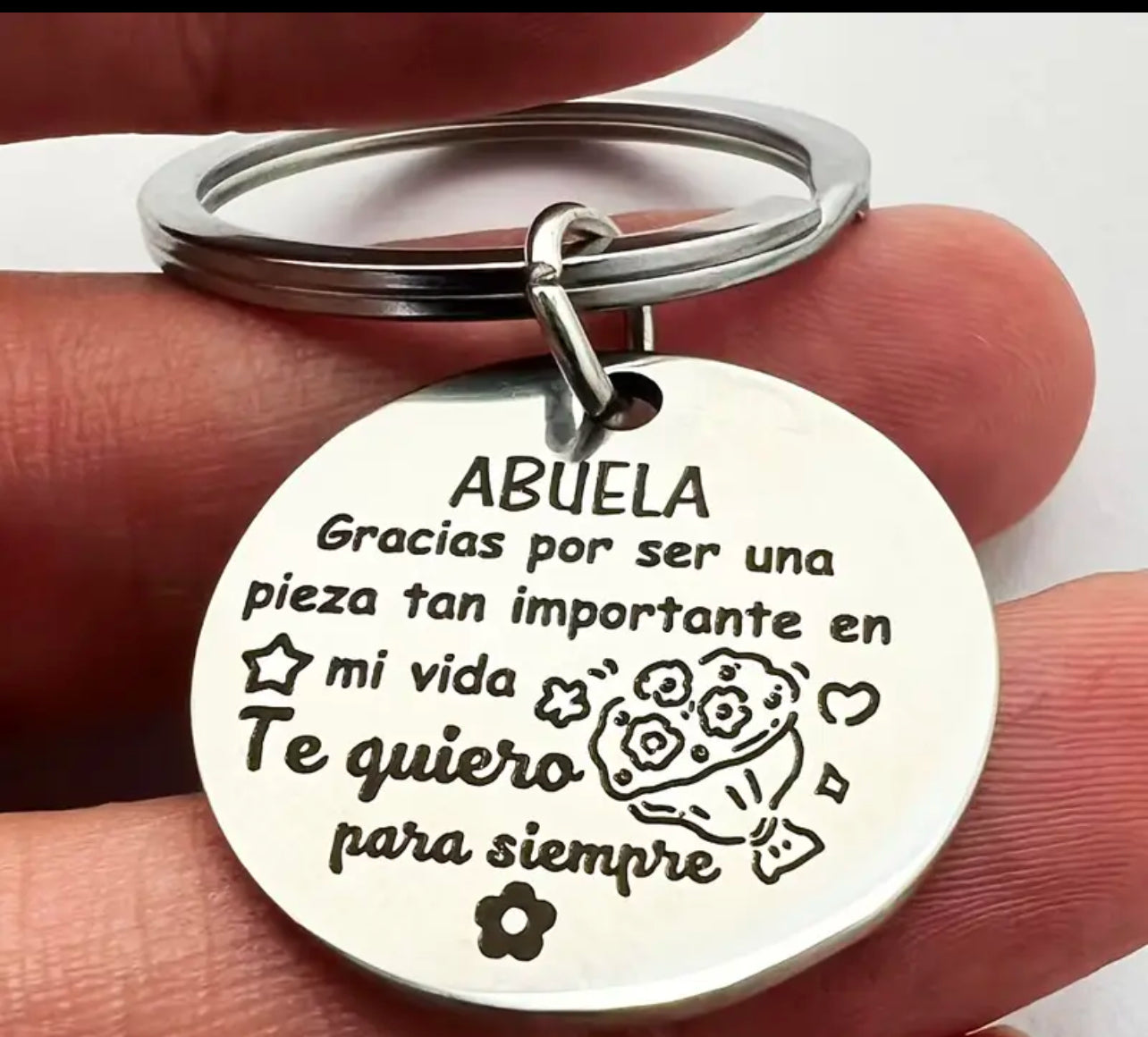 LLAVEROS PEQUEÑOS MINIMALISTAS ACERO INOXIDABLE MENSAJE MAMÁ