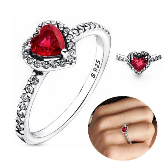 ANILLO CORAZÓN CRISTAL CIRCONITA MINIMALISTA ESTILO PANDORA