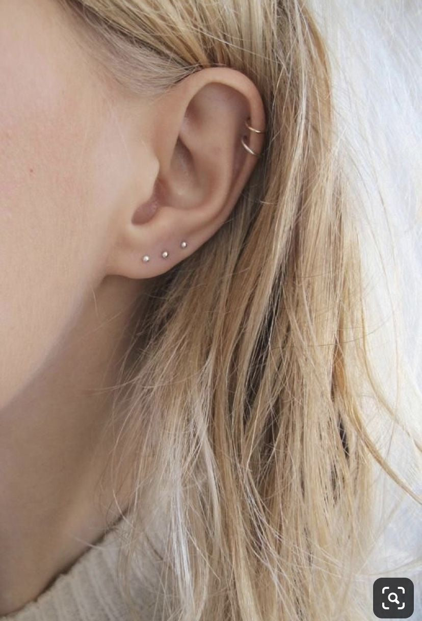 SET PIERCINGS FAKE STUD A PRESIÓN MINIMALISTAS ACERO INOXIDABLE