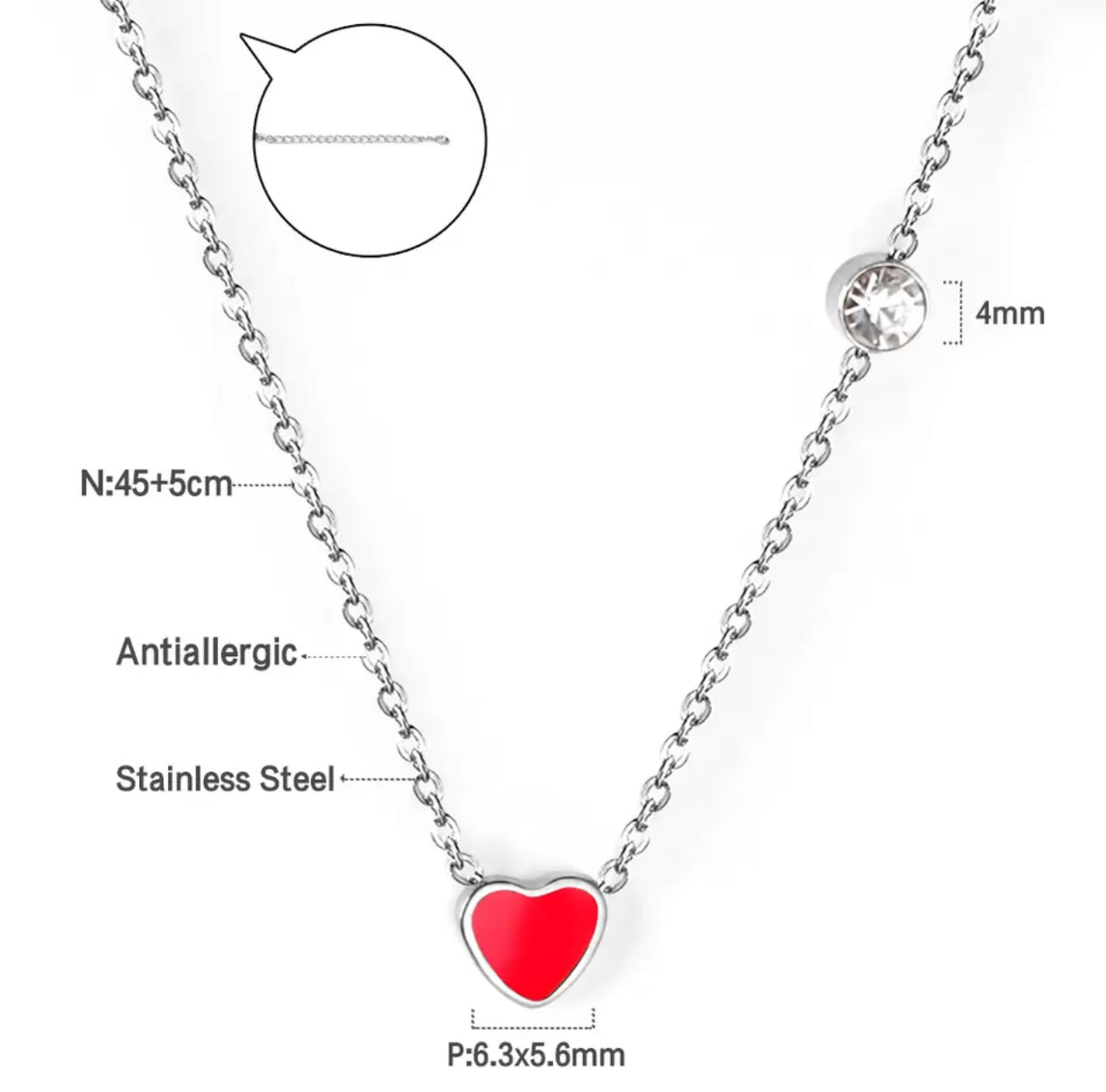 COLLAR CORAZÓN & CIRCÓN PEQUEÑO MINIMALISTA