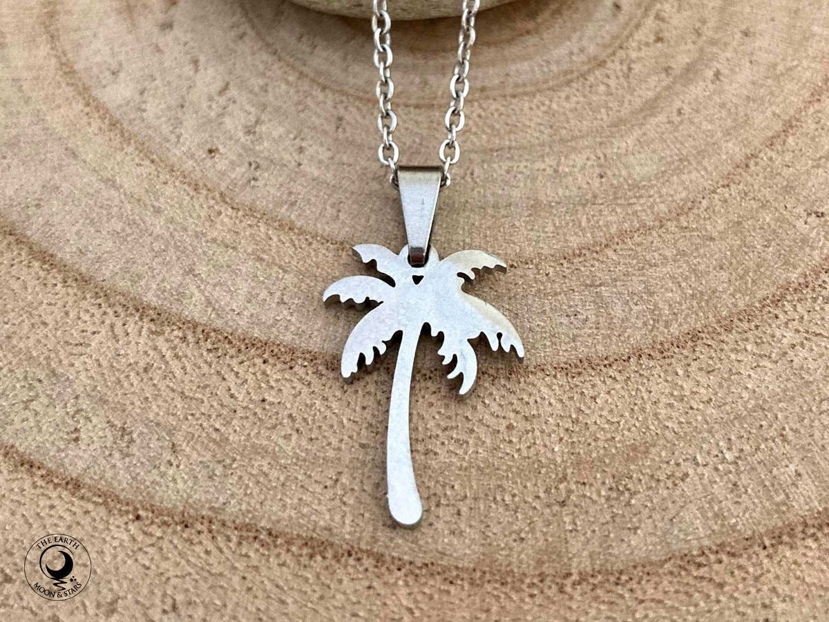 COLLAR ISLEÑA PALMERA ISLA MINIMALISTA