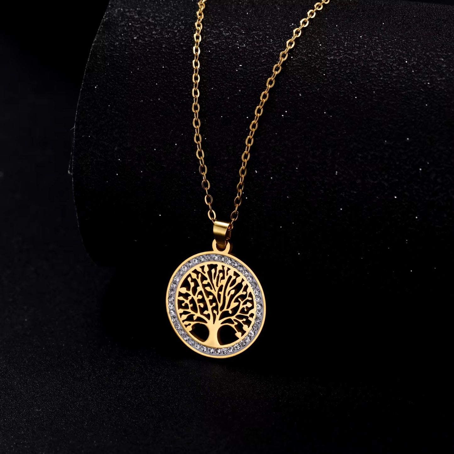 COLLAR ÁRBOL DE LA VIDA CRISTALES DE ZIRCONIA