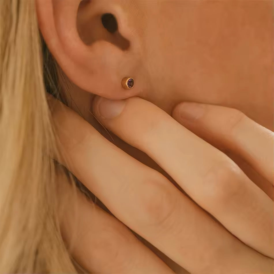 PENDIENTES CRISTAL NATAL MINIMALISTAS BRILLANTES