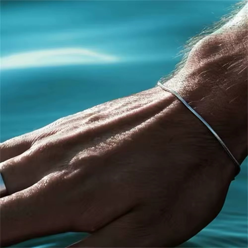 BRAZALETE ELEGANTE FINO MINIMALISTA ACERO