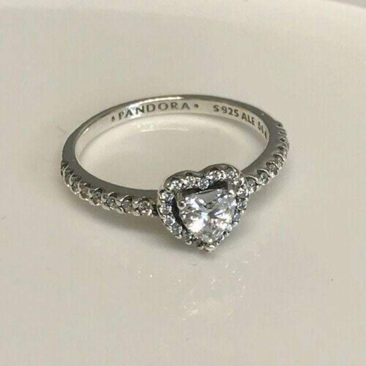 ANILLO CORAZÓN CRISTAL CIRCONITA MINIMALISTA ESTILO PANDORA