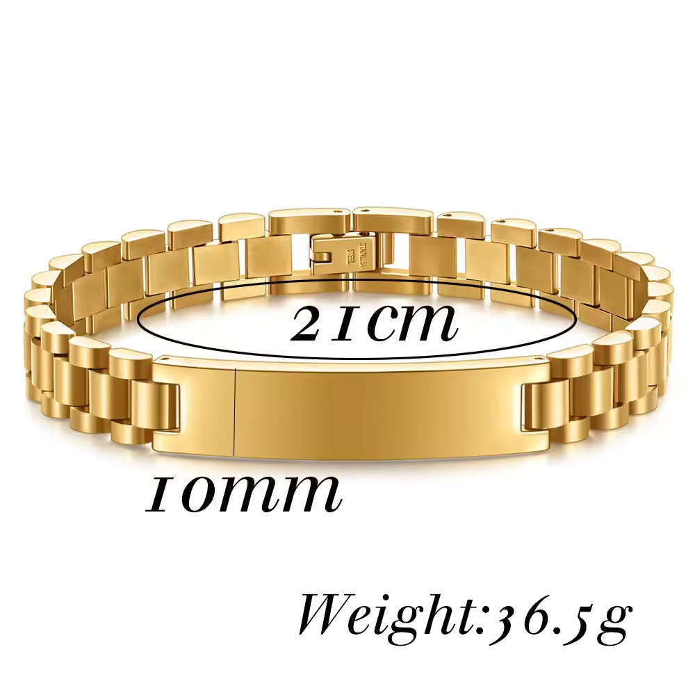 BRAZALETES ELEGANTES EN ACERO INOXIDABLE SOLIDO PERSONALIZADOS