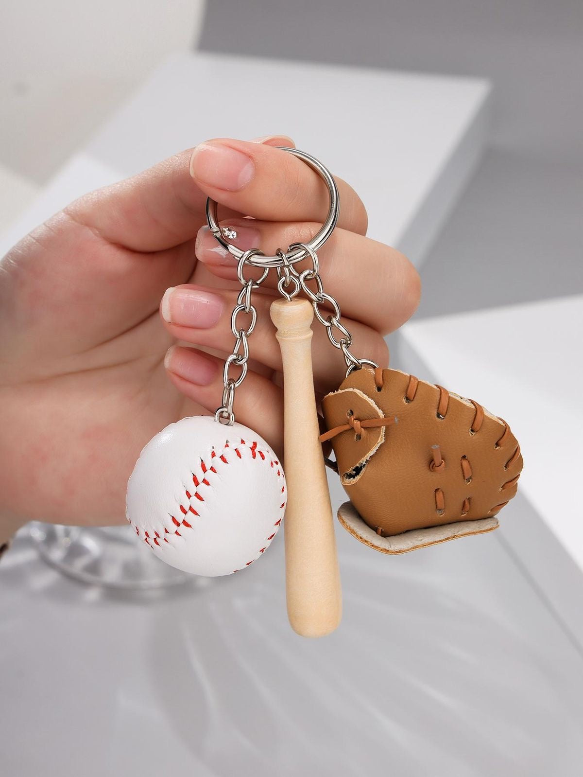 LLAVEROS DE BEISBOL PERSONALIZABLES CUERO Y MADERA DEPORTE