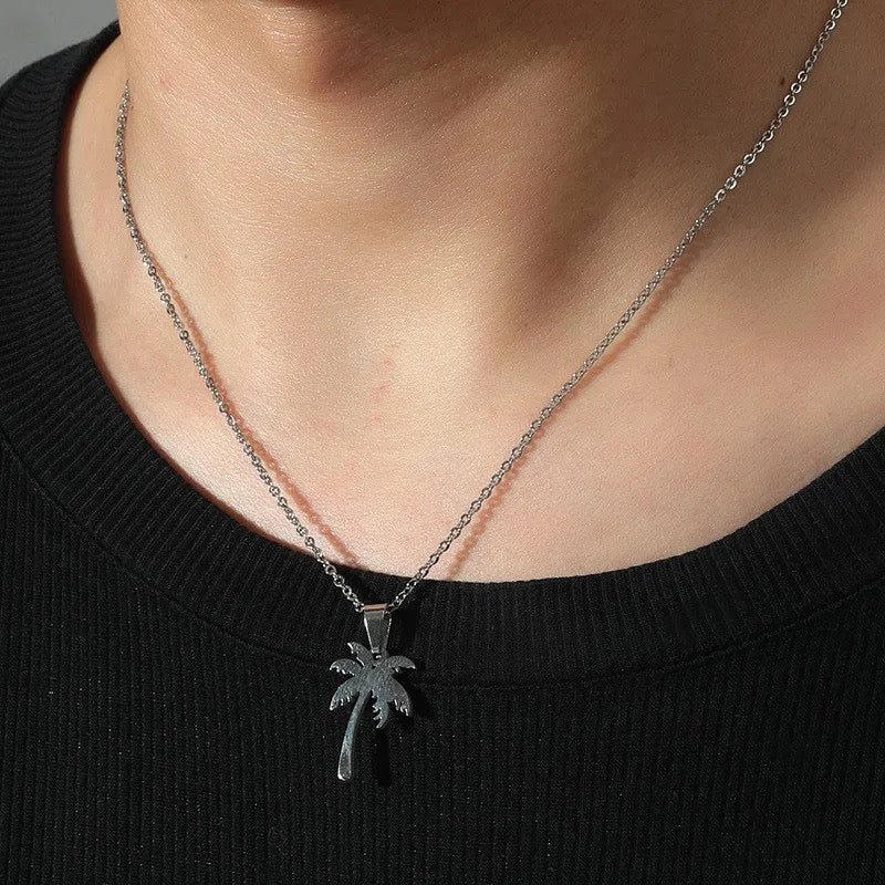 COLLAR ISLEÑA PALMERA ISLA MINIMALISTA