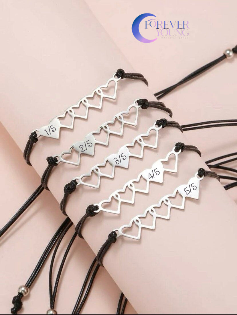BRAZALETES BFF MEJORES AMIGOS MATCHING BRACELETS 2/3/4/5 GRUPO DE AMIGOS PERSONALIZADOS