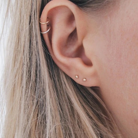 SET PIERCINGS FAKE STUD A PRESIÓN MINIMALISTAS ACERO INOXIDABLE