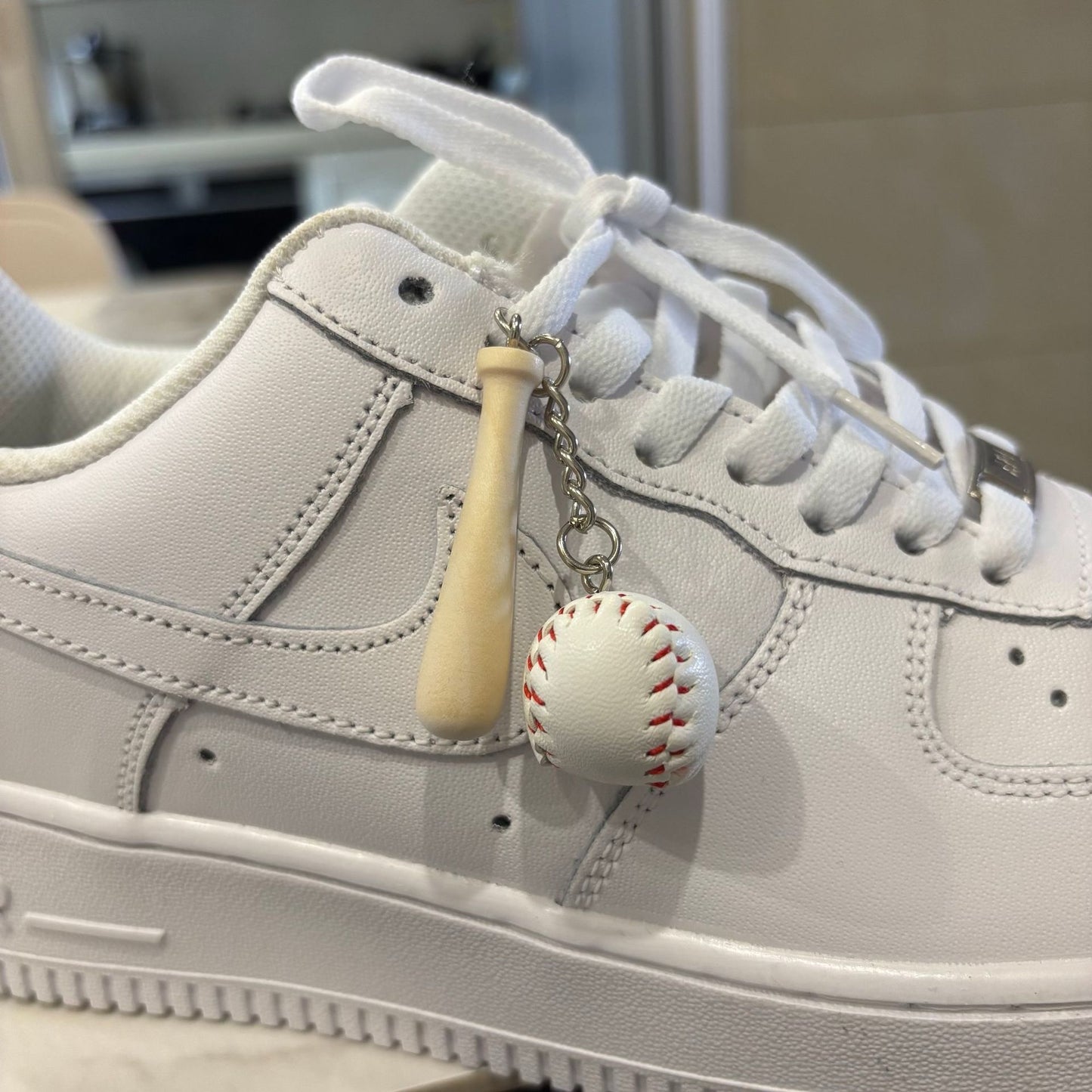 LLAVEROS DE BEISBOL PERSONALIZABLES CUERO Y MADERA DEPORTE