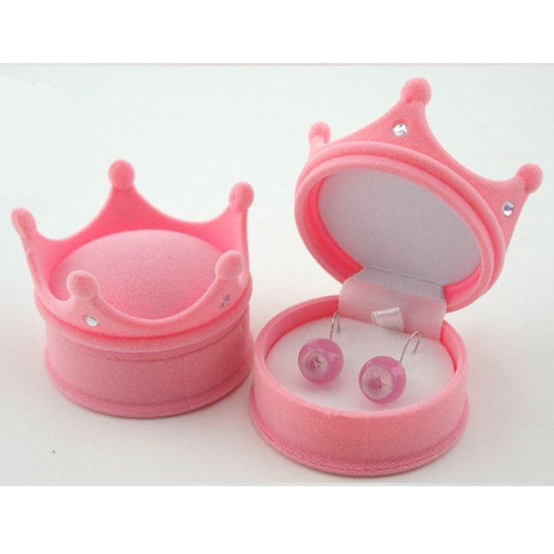 CAJA DE REGALO CORONA PRINCESA  TERCIOPELO PEQUEÑA