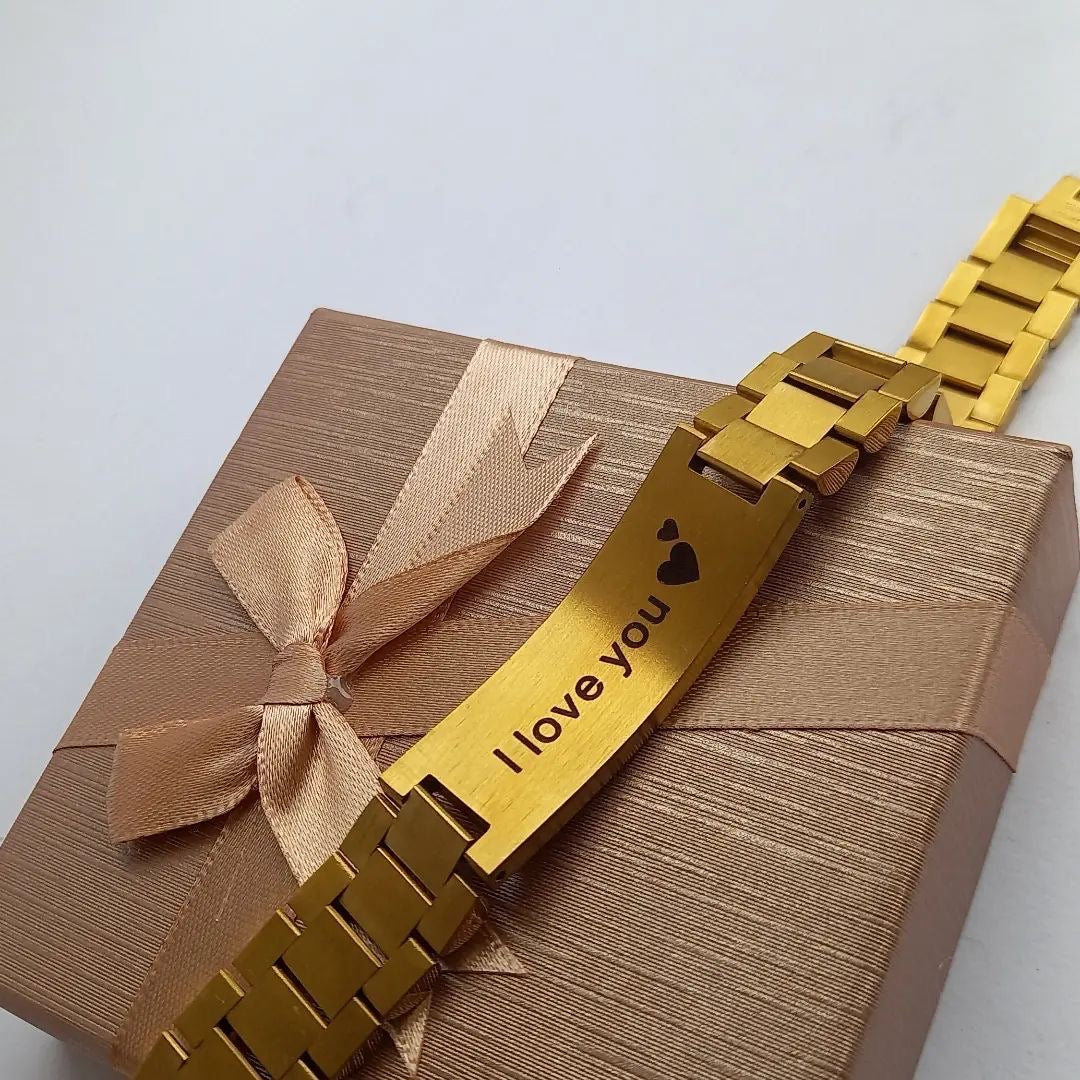 BRAZALETES ELEGANTES EN ACERO INOXIDABLE SOLIDO PERSONALIZADOS