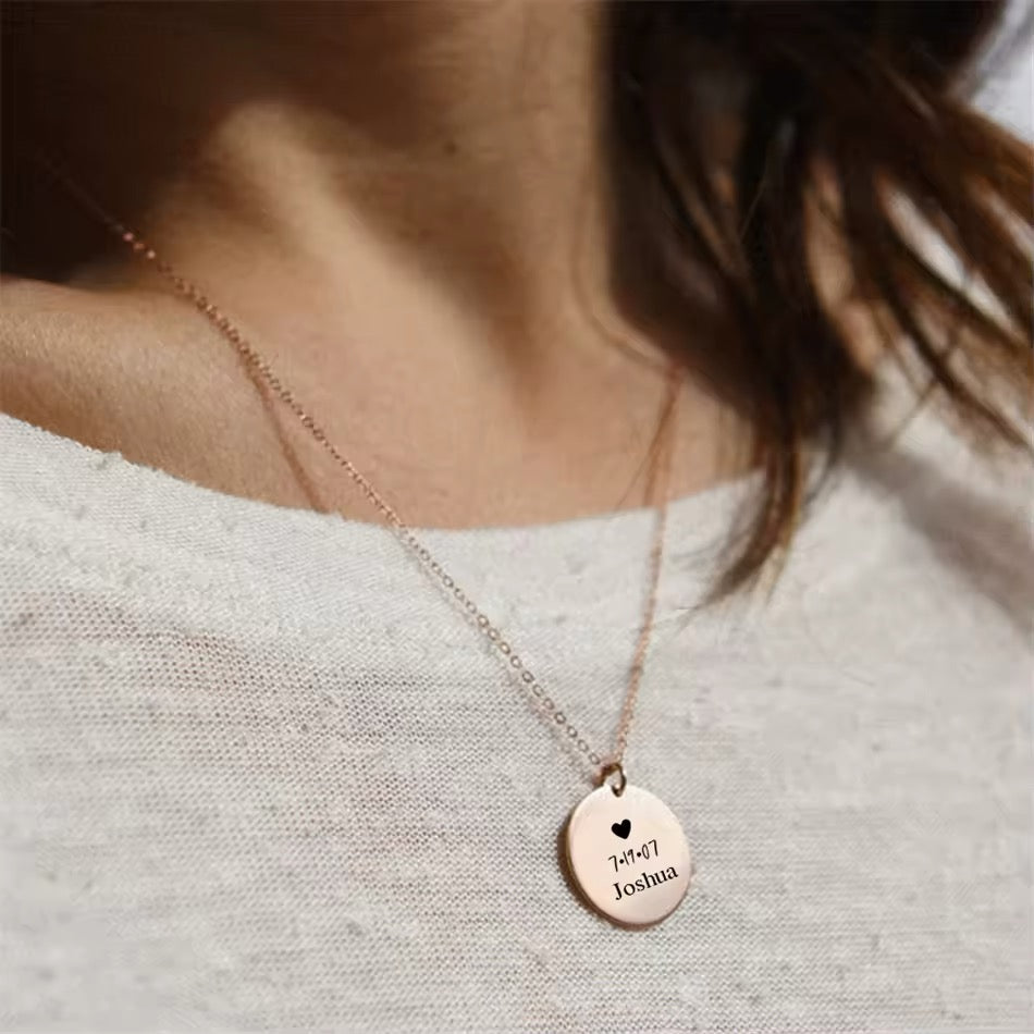 COLLAR DIJES CIRCULARES MINIMALISTAS PERSONALIZADOS