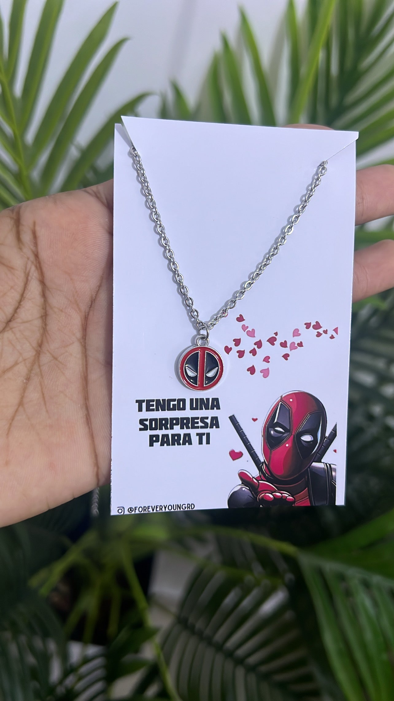 COLLAR DEADPOOL MARVEL UNISEX MINIMALISTA