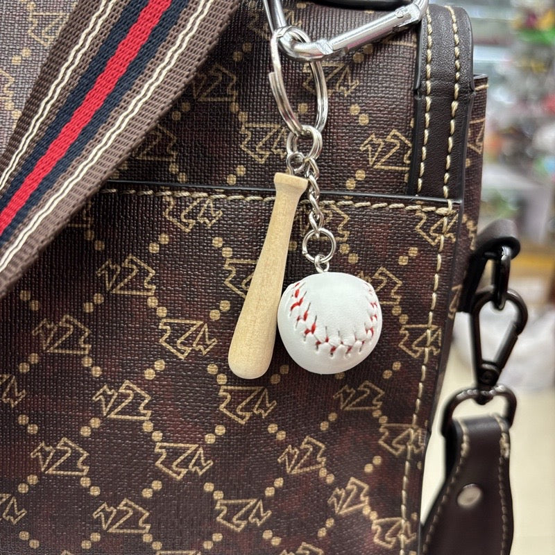 LLAVEROS DE BEISBOL PERSONALIZABLES CUERO Y MADERA DEPORTE