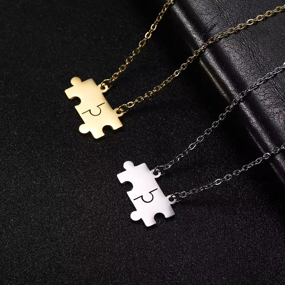 COLLAR ROMPECABEZA PUZZLE MINIMALISTA PERSONALIZABLE