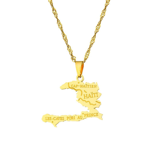 COLLAR MAPA HAITIANO  HAITÍ