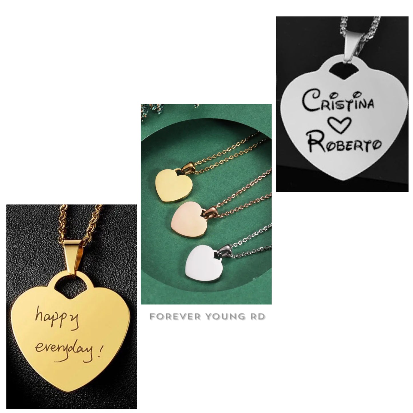 COLLAR CORAZÓN UNISEX PERSONALIZADOS