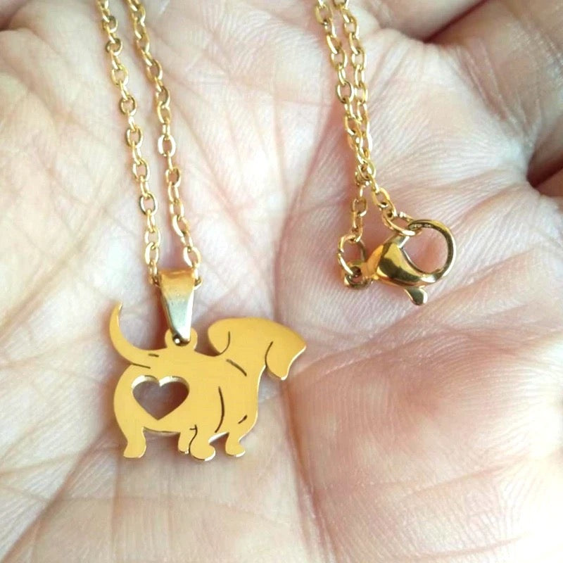 COLLAR SILUETA DE PERRITO LOVE DOGS UNISEX