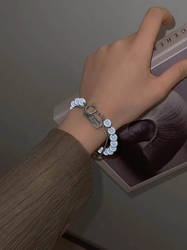 BRAZALETE DE PERLAS REFLECTANTES