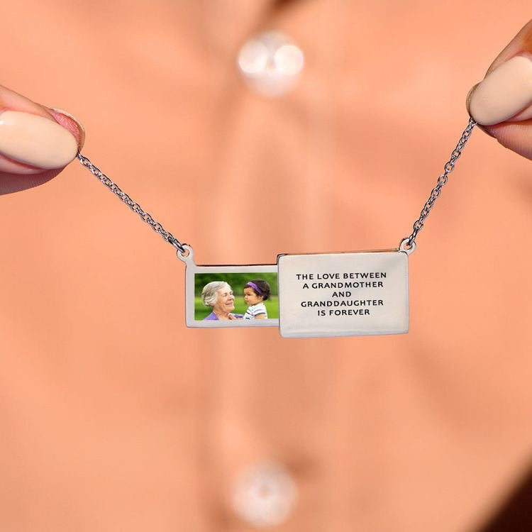 COLLAR FOTOGRAFÍA OCULTA + MENSAJE PERSONALIZADO CARTA MINIMALISTA PERSONALIZABLE