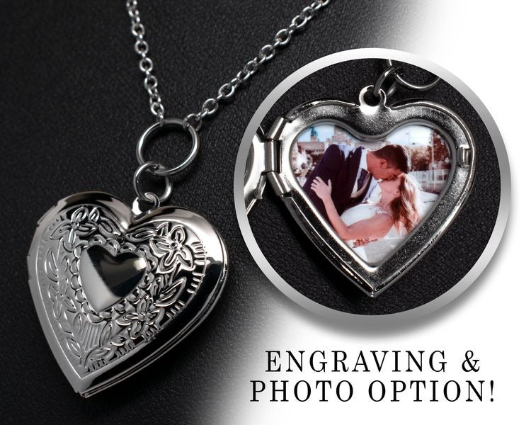 COLLAR CORAZÓN GRANDE CON DISEÑO MARCO DE FOTOS